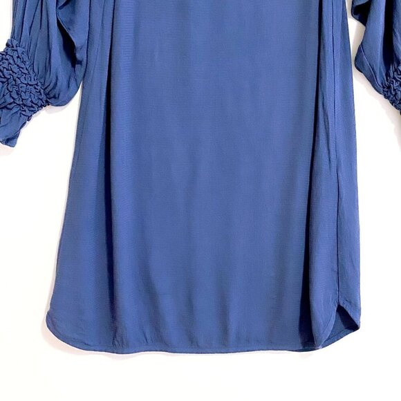 Maje Blue Realiste Crape Shift Dress Size Small (size 1 of 5) - Picture 6 of 14